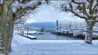 Wintertime at the port of Constance