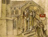 1417: Absetzung und Verfluchung des spanischen Papstes Pedro de Luna alias Benedikt XIII. vor dem Konstanzer Münster