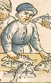 Mann aus dem Volk: schlechtgelaunter Konstanzer Fischverkäufer